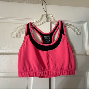 B56-30 / New Balance Pink and Black Racerback Bra Top